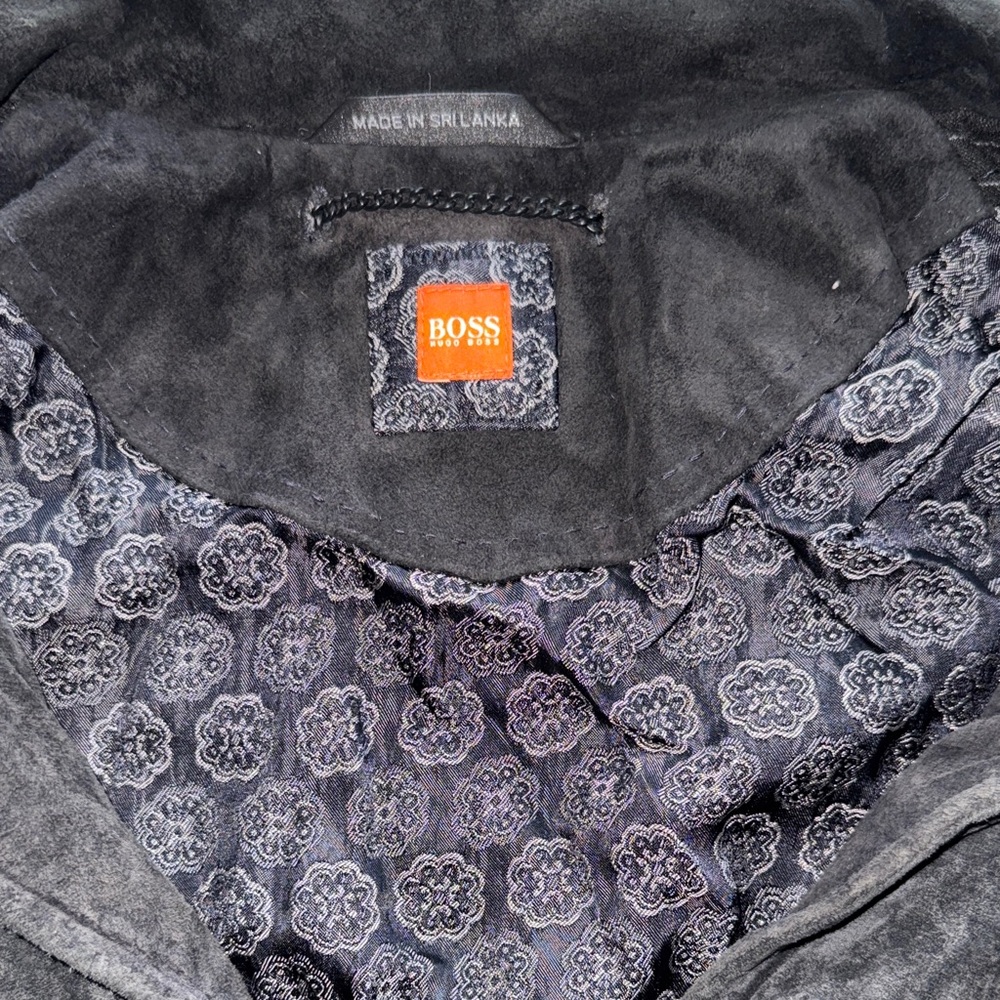 Hugo Boss Charcoal Jacket with Patterned Lining